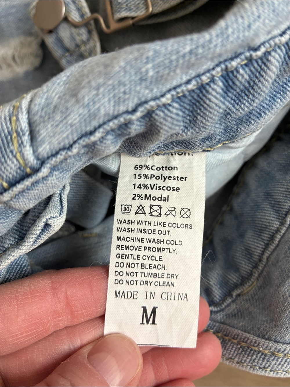 Distressed Denim Overalls - Picture 7 of 12